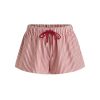 Shorts for Women Cute Stripe Knotted Tie Ultra Short Bottoms Casual Vacation Beach Knotted Micro Shorts