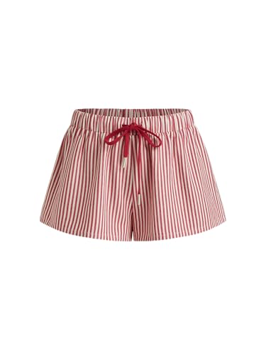 Shorts for Women Cute Stripe Knotted Tie Ultra Short Bottoms Casual Vacation Beach Knotted Micro Shorts