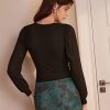 Long Sleeve Body Suits Womens V Neck Bodysuits Ruched Pleated Corset Bodysuit Leotard Trendy