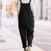 Women's Corduroy Casual Bib Overalls Loose Tapered Jumpsuits Adjustable Straps Rompers Fall Outfit with Pockets PC9