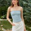 Summer Striped Tube Tops for Women Sleeveless Casual Strapless Crop Tops Trendy