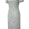Womens Embossed Jacquard Shawl Dress