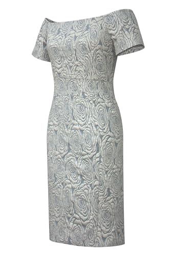 Womens Embossed Jacquard Shawl Dress