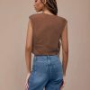 Crop Tops for Women Crew Neck T Shirts Short Sleeve Knotted Twist Front Loose Summer Basic Tee