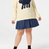 Women’s Cat Sweater Long Sleeve Crew Neck Fun Graphic Cute Patterned Pullover Sweater Tops