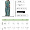 Women's Two Piece Outfits Summer Casual Floral Short Sleeve Slit Wide Leg Pants Set Vacation Airport Clothes CS1