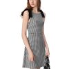 Gingham Dress Women's Sleeveless Summer Mini Dress Tie Shoulder