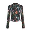 Floral Knitted Long Sleeve Top