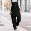 Women's Corduroy Casual Bib Overalls Loose Tapered Jumpsuits Adjustable Straps Rompers Fall Outfit with Pockets PC9