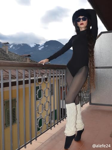 Long Sleeve Body Suits for Women - Mock Turtleneck Solid Going Out Tops Stretchy Bodysuit Jumpsuit Winter Spring