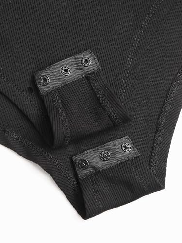 Long Sleeve Body Suits for Women - Mock Turtleneck Solid Going Out Tops Stretchy Bodysuit Jumpsuit Winter Spring