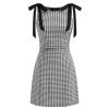 Gingham Dress Women's Sleeveless Summer Mini Dress Tie Shoulder