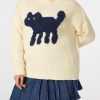 Women’s Cat Sweater Long Sleeve Crew Neck Fun Graphic Cute Patterned Pullover Sweater Tops