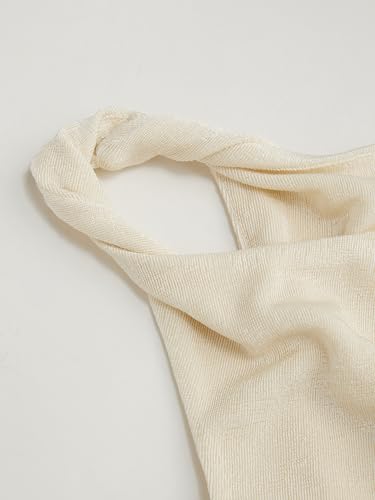 Tank Tops for Women Asymmetrical Neck Sleeveless Ruched Knit High Stretch Fit Trendy Tops