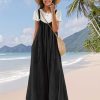 Casual Wide Leg Jumpsuits for Women Boho Floral Pleated Overalls Rompers Summer Outfits with Pockets P0D