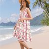 Summer Dresses for Women 2025 Casual Boho Floral Sundresses Sleeveless Scoop Neck Beach Tank Dresses EVS