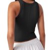 Womens Cotton Tank Tops Sleeveless Ribbed Basic Shirt Summer Crew Neck Racerback Shirts