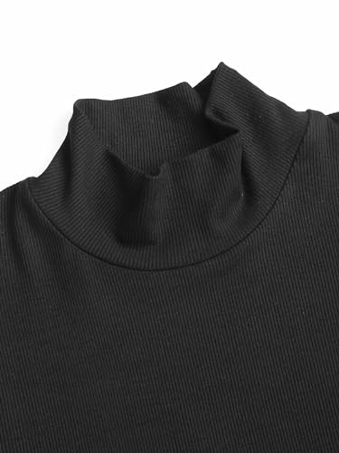 Long Sleeve Body Suits for Women - Mock Turtleneck Solid Going Out Tops Stretchy Bodysuit Jumpsuit Winter Spring