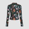 Floral Knitted Long Sleeve Top