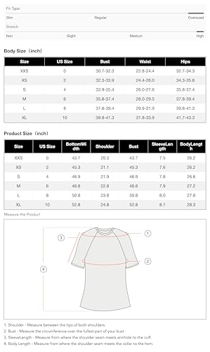 Striped Oversized Top for Women Crew Neck Short Sleeve Loose Casual Tops