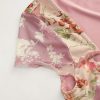 Floral Tops for Women V Neck Short Sleeve Tie Front Summer Tops