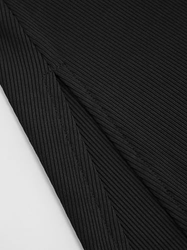 Womens Summer Dresses Sleeveless Semi Formal Midi Dress Boat Neck Ruched A Line Split Elegant Dress