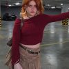 Off The Shoulder Tops for Womens Sexy Long Sleeve Going Out Tops Knit Cropped Top Trendy Slim Fit