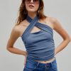 Halter Crop Tops for Women Sleeveless Going Out Tank Crop 2025 Trendy