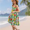 Summer Dresses for Women 2025 Casual Boho Floral Sundresses Sleeveless Scoop Neck Beach Tank Dresses EVS