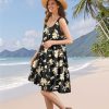 Summer Dresses for Women 2025 Casual Boho Floral Sundresses Sleeveless Scoop Neck Beach Tank Dresses EVS
