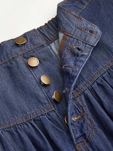 Women’s Long Jean Denim Tiered Button Down High Waisted Maxi Skirts