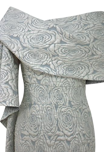 Womens Embossed Jacquard Shawl Dress