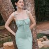 Women's Summer Floral Maxi Dress Spaghetti Strap Sleeveless Bodycon Ruched Mesh Dresses 2025 Trendy