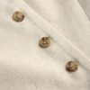 Women's Vest V Neck Sleeveless Linen-blend Work Blazer Vest Crop Button Suit Vest for Summer Casual Trendy