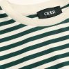 Striped Oversized Top for Women Crew Neck Short Sleeve Loose Casual Tops