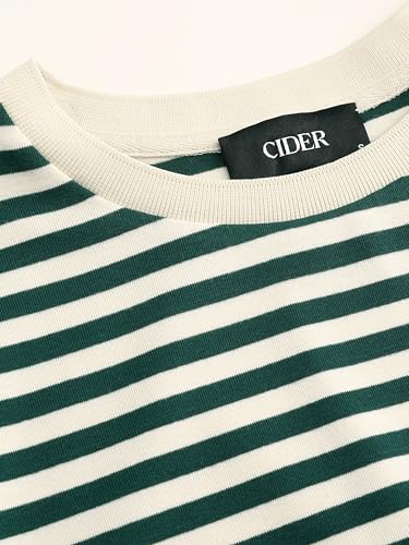 Striped Oversized Top for Women Crew Neck Short Sleeve Loose Casual Tops