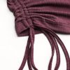 Women’s Plus Size Long Sleeve Shirts V Neck Drawstring Side Cute Fitted Tops Basic Tee