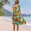 Summer Dresses for Women 2025 Casual Boho Floral Sundresses Sleeveless Scoop Neck Beach Tank Dresses EVS