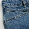 Women’s Baggy Jeans Straight Wide Leg High Waisted Fold Hem Denim Pants with Pockets